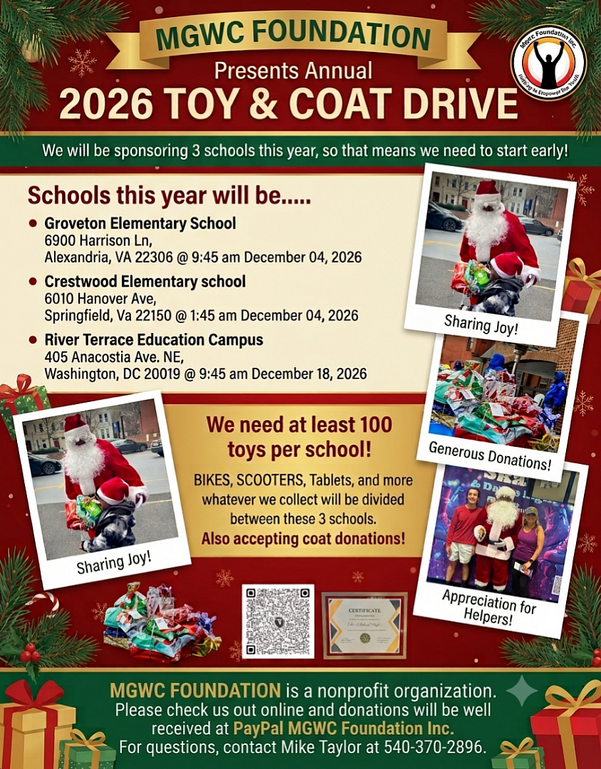 Mgwc Foundation 2026 Toy and coat drive